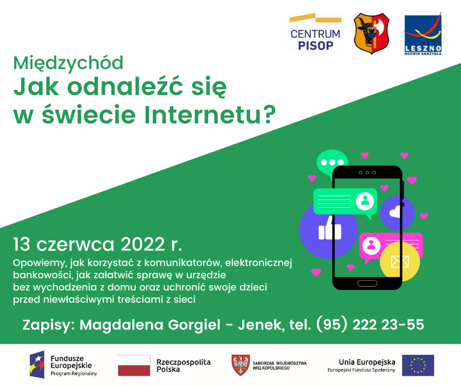 plakat Zaproszenie na szkolenie - Kompetencje cyfrowe – jak odnaleźć się w świecie internetu?