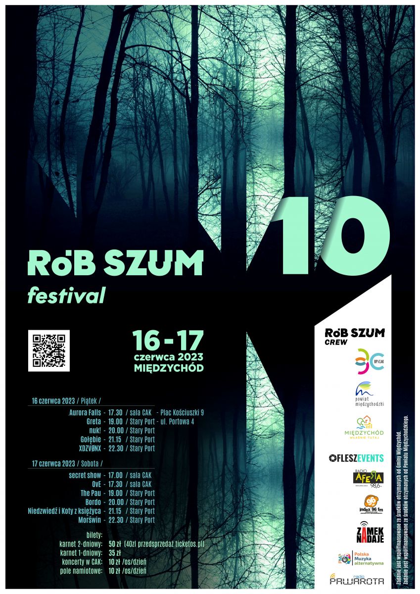 Plakat wydarzenia: RóBSzuM Festival, który już 16 - 17 czerwca 2023 odbędzie się w Starym Porcie i Cak Międzychód!